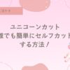 誰でも簡単セルフカット、ユニコーンカット（unicornCut）癖毛カット、天パカット