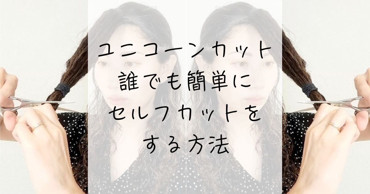 誰でも簡単セルフカット、ユニコーンカット（unicornCut）癖毛カット、天パカット